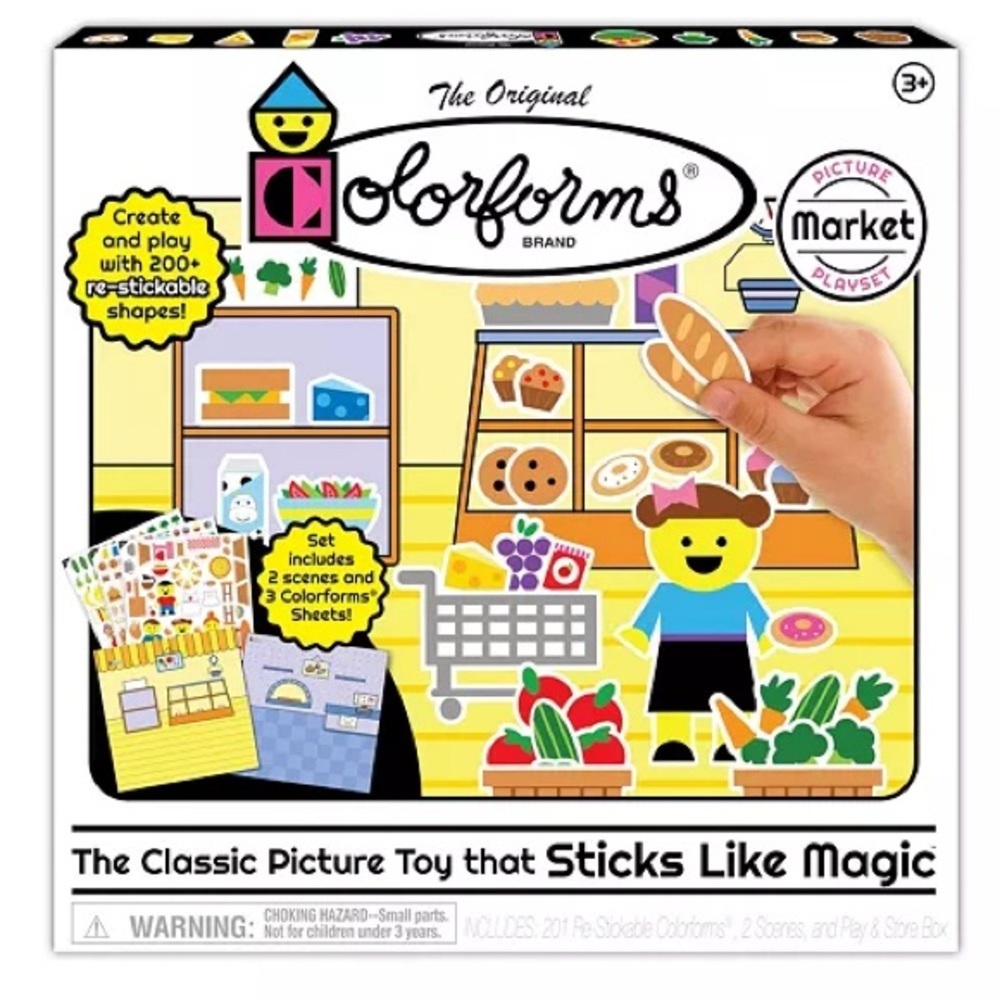 Colorforms Picture Play Set – Market | Re-Stickable Grocery Store Playset | New